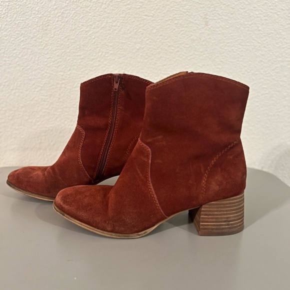 Women's Suede Ankle Boots - Picture 2 of 5
